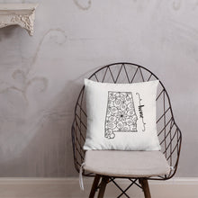 Load image into Gallery viewer, Alabama AL State Map Premium Pillow