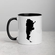 Load image into Gallery viewer, Argentina Map Coffee Mug with Color Inside - 11 oz