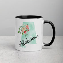 Load image into Gallery viewer, Alabama AL Map Floral Mug - 11 oz