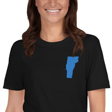 Load image into Gallery viewer, Vermont Unisex T-Shirt - Blue Embroidery