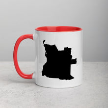 Load image into Gallery viewer, Angola Map Coffee Mug with Color Inside - 11 oz