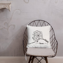 Load image into Gallery viewer, Alaska AK State Map Premium Pillow