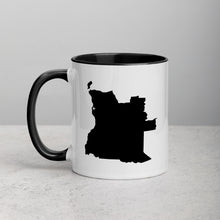 Load image into Gallery viewer, Angola Map Coffee Mug with Color Inside - 11 oz