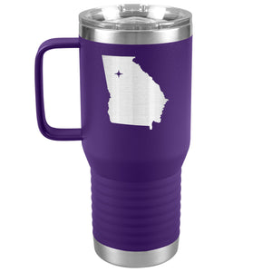 Georgia Tumbler Travel Map Adoption Moving Gift 20oz