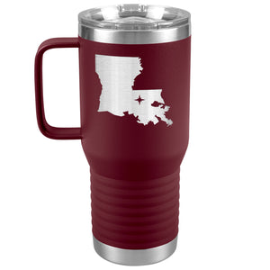 Louisiana Tumbler Travel Map Adoption Moving Gift 20oz