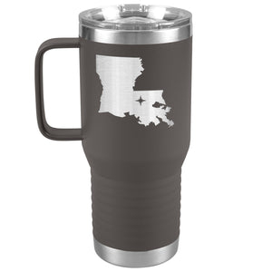 Louisiana Tumbler Travel Map Adoption Moving Gift 20oz