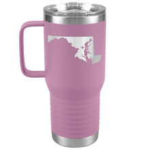 Load image into Gallery viewer, Maryland Tumbler Travel Map Adoption Moving Gift 20oz