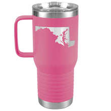 Load image into Gallery viewer, Maryland Tumbler Travel Map Adoption Moving Gift 20oz