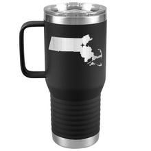 Load image into Gallery viewer, Massachusetts Tumbler Travel Map Adoption Moving Gift 20oz