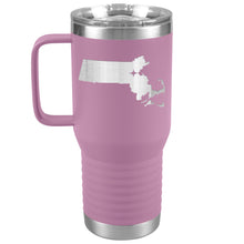 Load image into Gallery viewer, Massachusetts Tumbler Travel Map Adoption Moving Gift 20oz