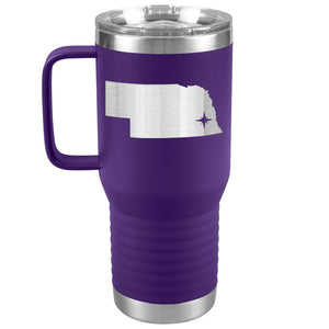 Nebraska Tumbler Travel Map Adoption Moving Gift 20oz