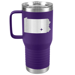 Pennsylvania Tumbler Travel Map Adoption Moving Gift 20oz