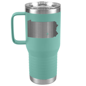 Pennsylvania Tumbler Travel Map Adoption Moving Gift 20oz