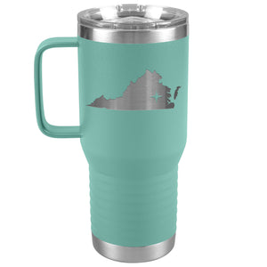 Virginia Tumbler Travel Map Adoption Moving Gift 20oz