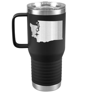 Washington Tumbler Travel Map Adoption Moving Gift 20oz