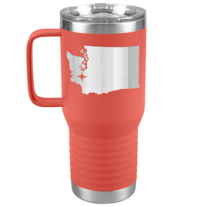 Washington Tumbler Travel Map Adoption Moving Gift 20oz