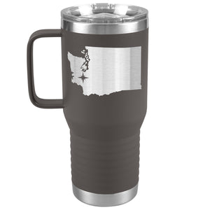 Washington Tumbler Travel Map Adoption Moving Gift 20oz