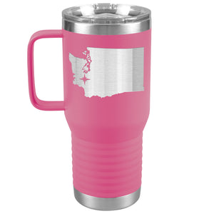Washington Tumbler Travel Map Adoption Moving Gift 20oz