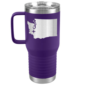 Washington Tumbler Travel Map Adoption Moving Gift 20oz