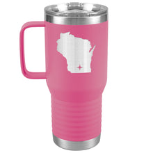 Load image into Gallery viewer, Wisconsin Tumbler Travel Map Adoption Moving Gift 20oz