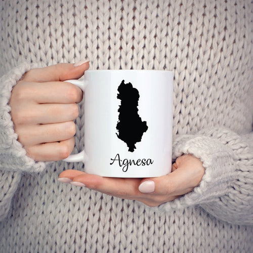 Albania Mug Travel Map Hometown Moving Gift