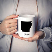 Load image into Gallery viewer, Arkansas Mug Adoption Moving Gift Travel State Map