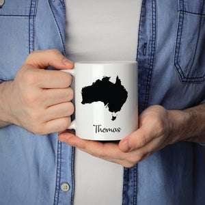 Australia Mug Travel Map Hometown Moving Gift