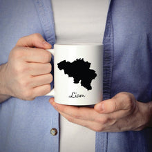 Load image into Gallery viewer, Belgium Mug Travel Map Hometown Moving Gift