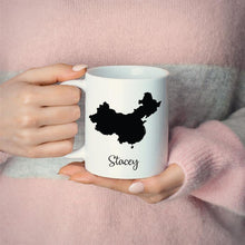 Load image into Gallery viewer, China Mug Travel Map Hometown Moving Gift