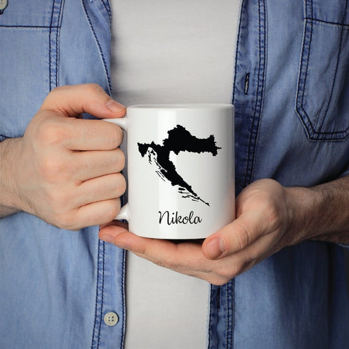 Croatia Mug Travel Map Hometown Moving Gift
