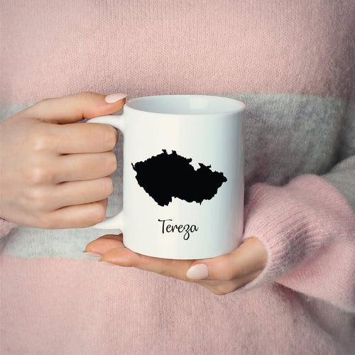 Czech Republic Mug Travel Map Hometown Moving Gift