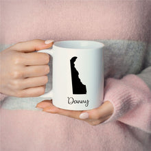 Load image into Gallery viewer, Delaware Mug Adoption Moving Gift Travel State Map