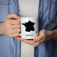 Load image into Gallery viewer, France Mug Travel Map Hometown Moving Gift