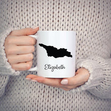 Load image into Gallery viewer, Georgia Country Mug Travel Map Hometown Moving Gift