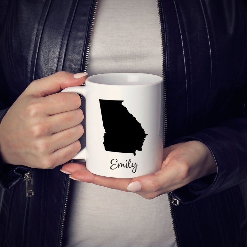 Georgia Mug Adoption Moving Gift Travel State Map