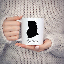 Load image into Gallery viewer, Ghana Mug Travel Map Hometown Moving Gift
