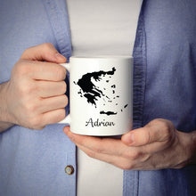 Load image into Gallery viewer, Greece Mug Travel Map Hometown Moving Gift