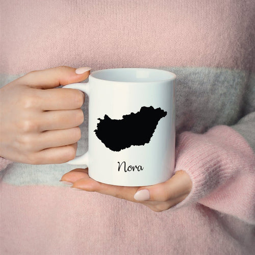 Hungary Mug Travel Map Hometown Moving Gift