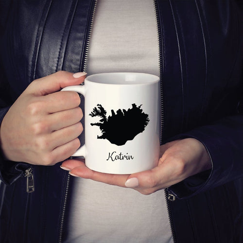 Iceland Mug Travel Map Hometown Moving Gift