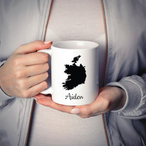 Ireland Mug Travel Map Hometown Moving Gift