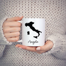 Load image into Gallery viewer, Italy Mug Travel Map Hometown Moving Gift