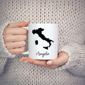 Italy Mug Travel Map Hometown Moving Gift