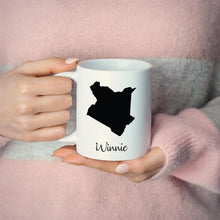 Load image into Gallery viewer, Kenya Mug Travel Map Hometown Moving Gift