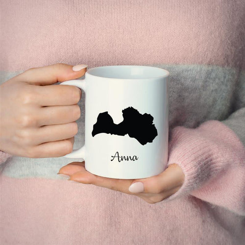 Latvia Mug Travel Map Hometown Moving Gift