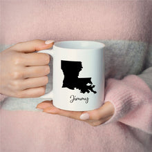 Load image into Gallery viewer, Louisiana Mug Adoption Moving Gift Travel State Map