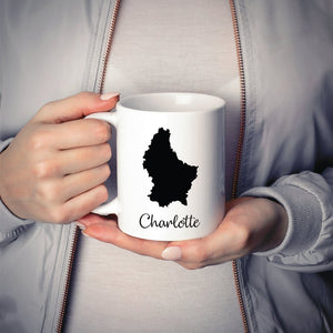 Luxembourg Mug Travel Map Hometown Moving Gift