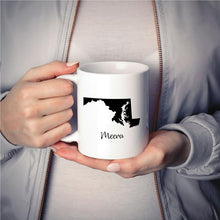 Load image into Gallery viewer, Maryland Mug Adoption Moving Gift Travel State Map