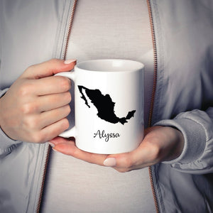 Mexico Mug Travel Map Hometown Moving Gift