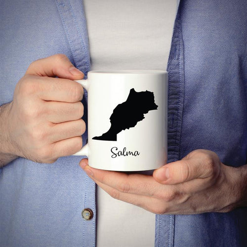 Morocco Mug Travel Map Hometown Moving Gift