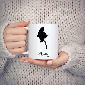 Myanmar Mug Travel Map Hometown Moving Gift